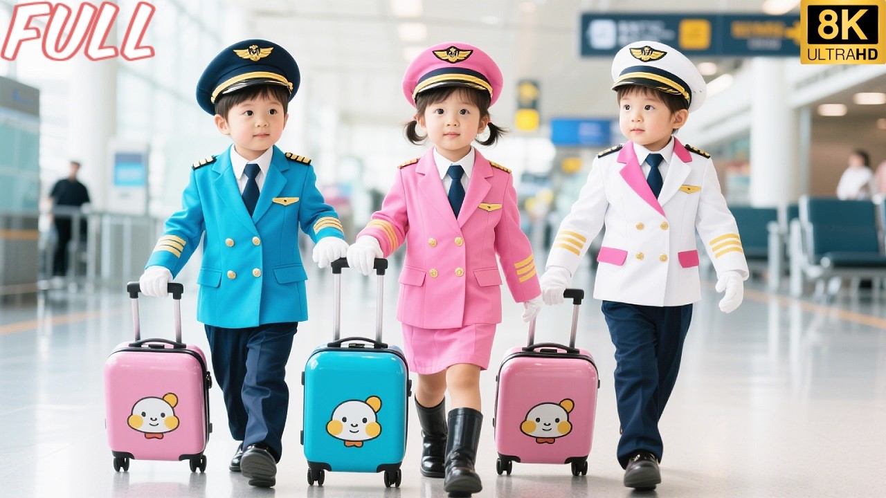 3 Mini CEOs at the Airport: Mommy Runs, Daddy Blocks Her in a Hilarious Family Drama ✈️