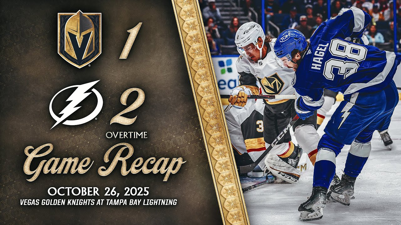Thrilling Overtime Win: Tampa Bay Lightning Edge Out Vegas Golden Knights 2-1 🏒