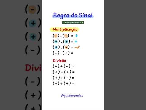 Regra dos sinais matemática ⚡️