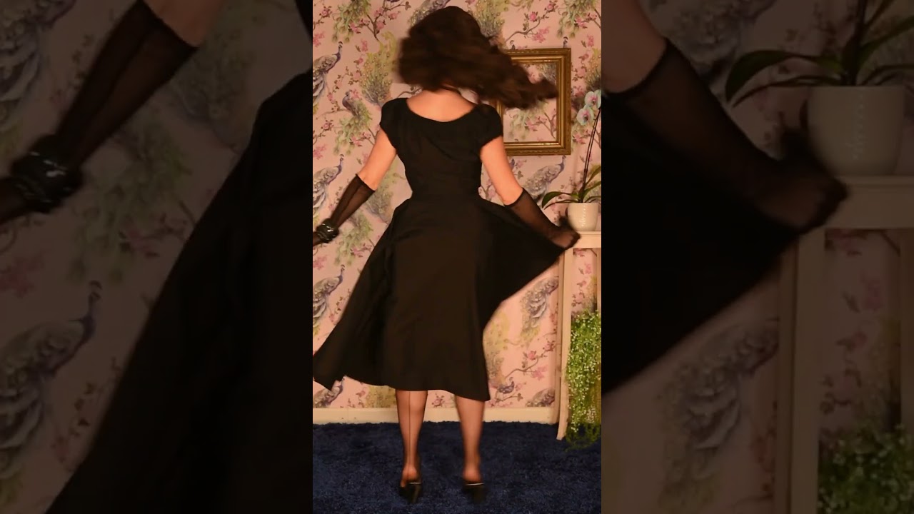 1950s Black Rita Milkmaid Dress by What Katie Did