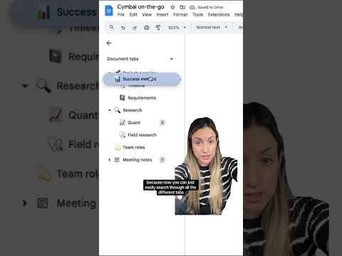 New Google Docs Feature: TABS