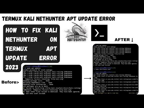 How to fix Kali Nethunter apt update error (Educational)