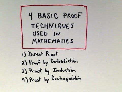 ❖ Four Basic Proof Techniques Used in Mathematics ❖