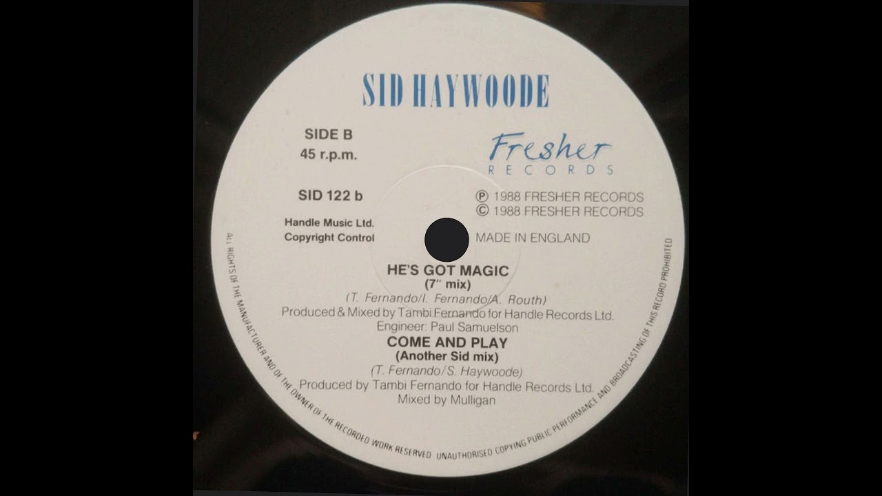 Sid Haywoode - Come And Play (Sid Mix) 1988 🎶