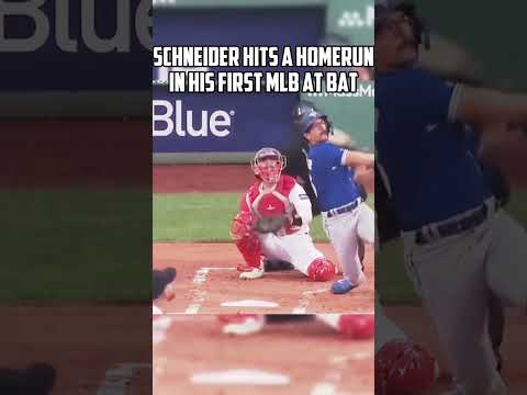 Davis Schneider goes Over the Monster in his First MLB at Bat! #shorts #blowup #viral #mlb
