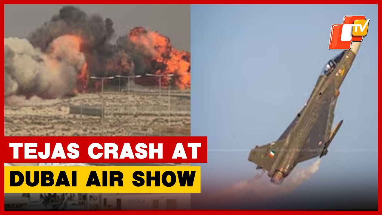 Tejas Fighter Jet Crashes at Dubai Air Show ✈️