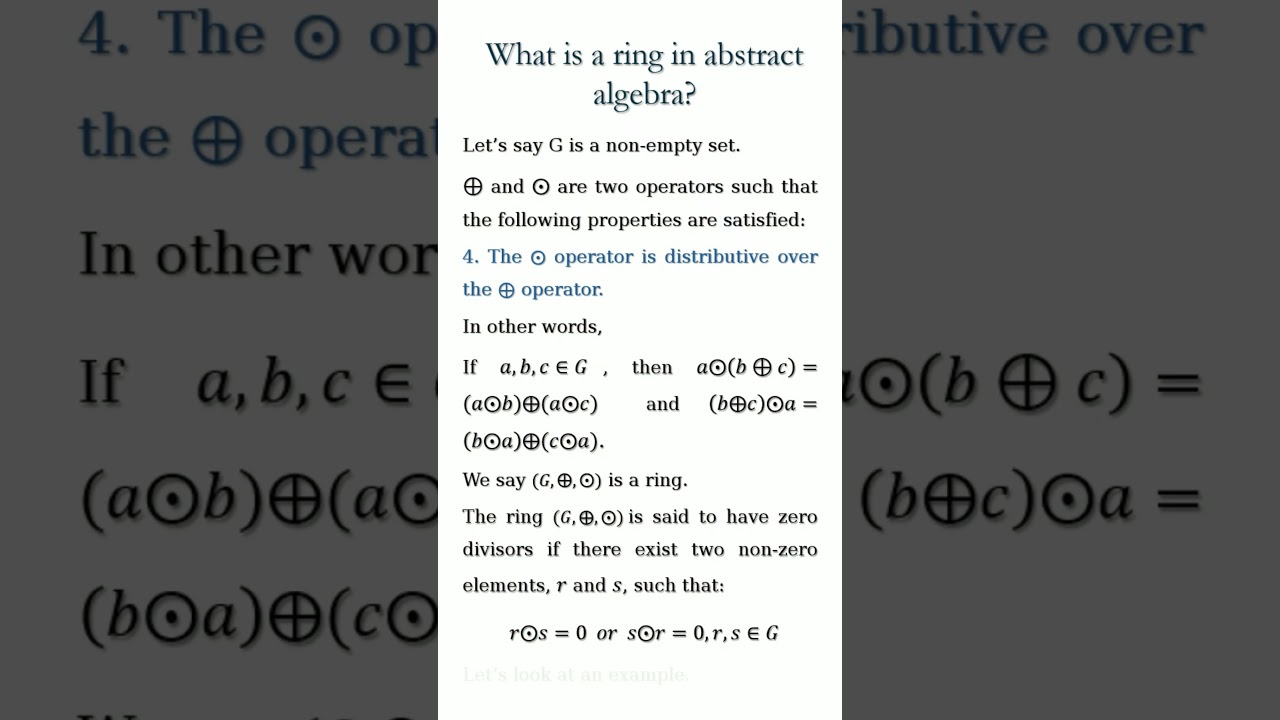 Understanding Zero Divisors in Ring Theory ๐งฎ