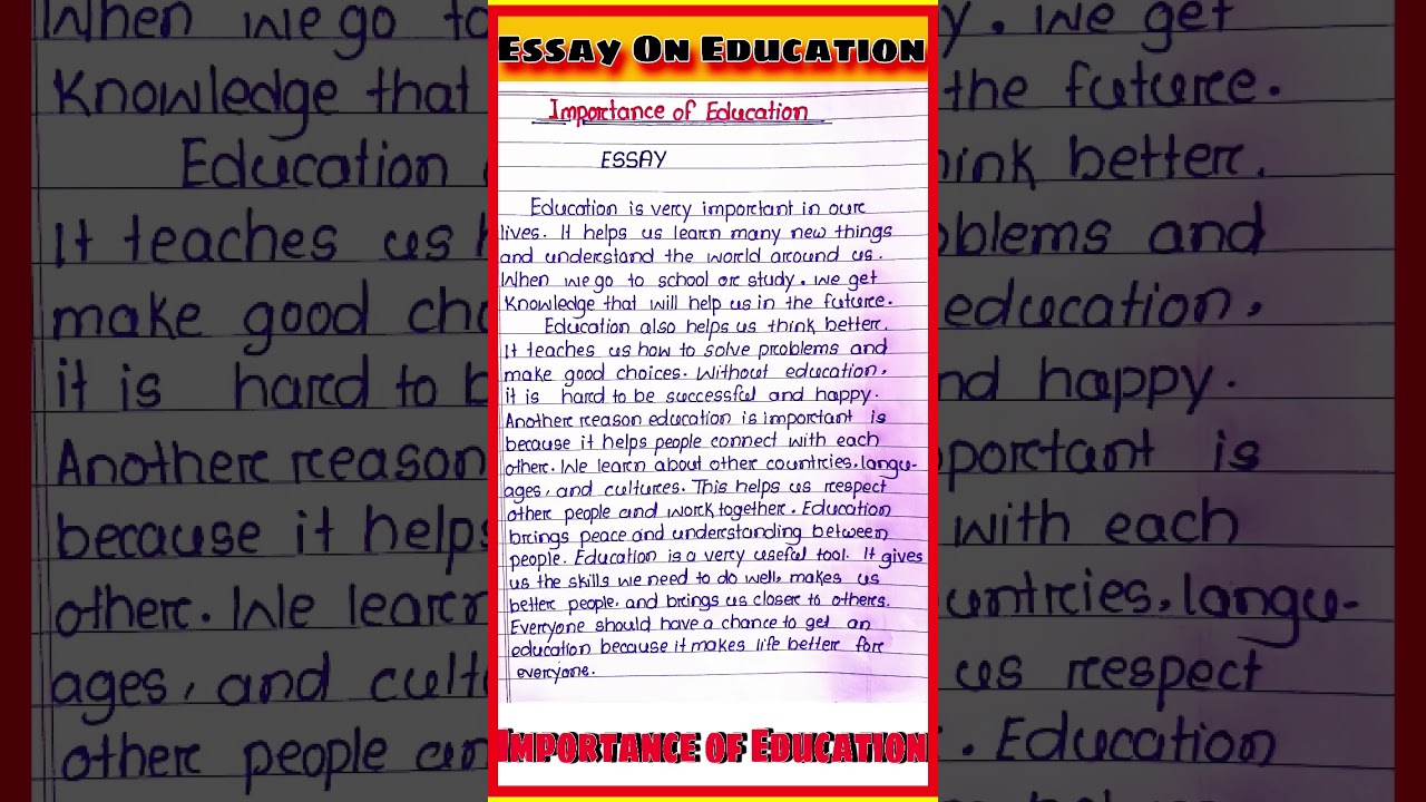 The Importance of Education in Life π