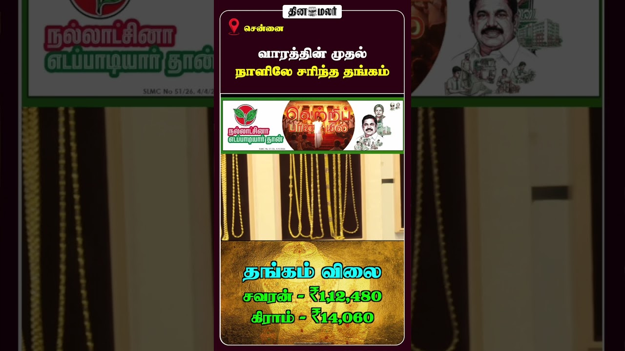 தங்கம் விலை வாரத்தின் முதல் நாளில் சரிந்த 🌟