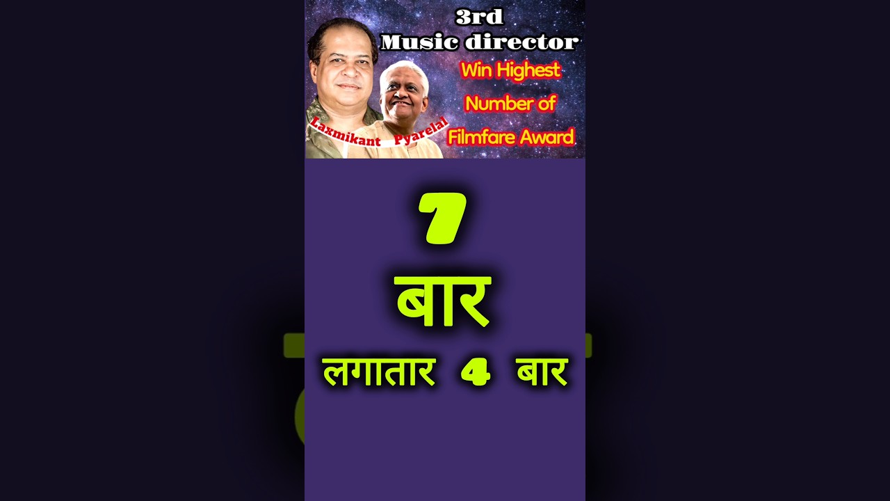 Laxmikant Pyarelal: 3rd Highest Filmfare Award Winner 🎶