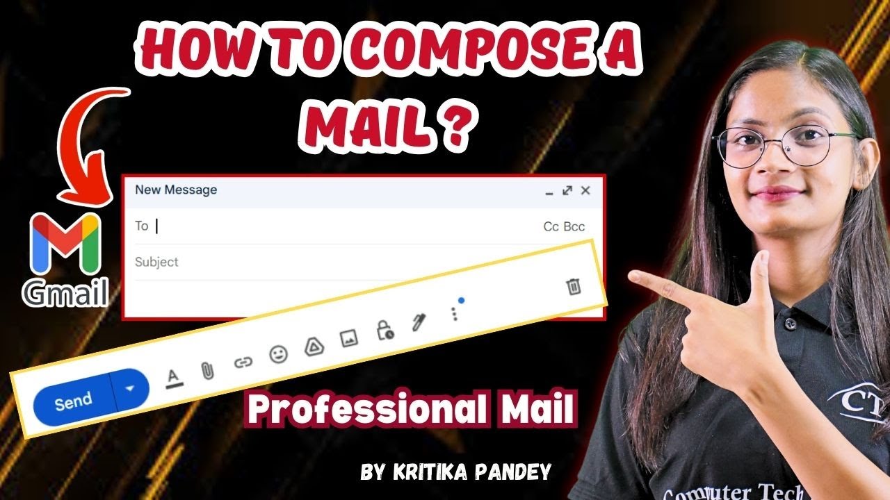 How to Send or Compose a New E-Mail? | How to send an Email from Computer? | Computer Tech Academy