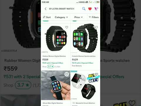 s9 ultra smart watch on mesho with low price # smart watch # low prices #s9 warch