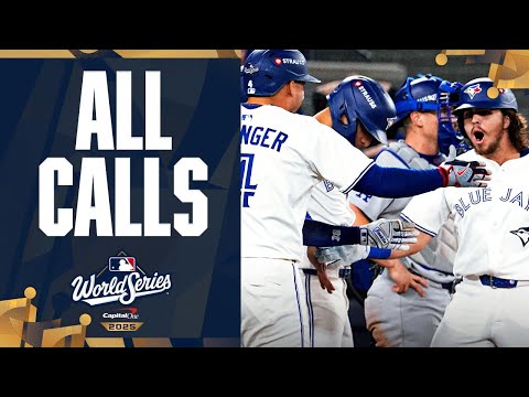 ALL CALLS of Addison Barger's EPIC grand slam for the Blue Jays in  the 2025 World Series (Game 1)!