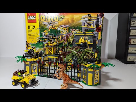Lego Speed Build and Review of LEGO DINO 5887 Dino Defense HQ!