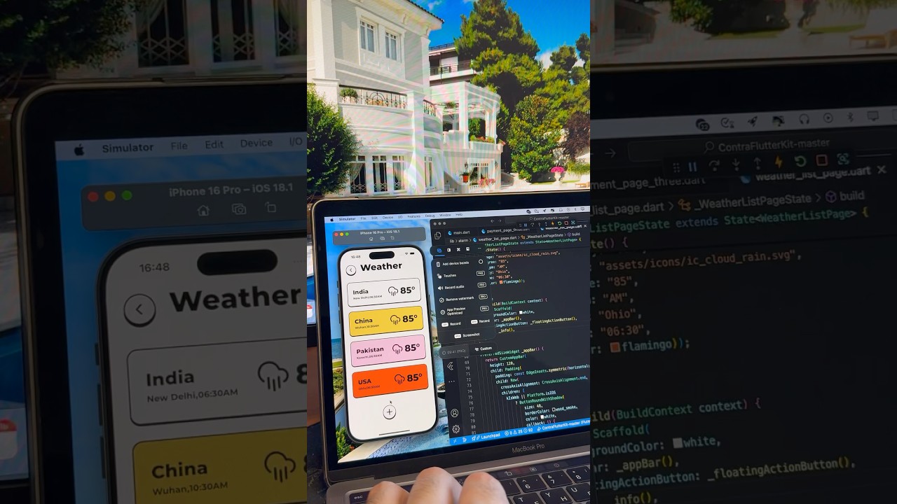 Flutter Weather App in 10 Seconds 🌤️