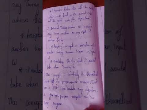 Universal Turing Machine| Theory of Computation