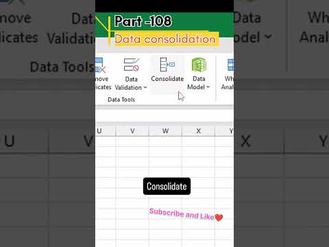 🔥Excel Data Consolidation 🎁Trick | Combine 6 Sheets into 1 Sheet in Seconds | Excel Short Trick