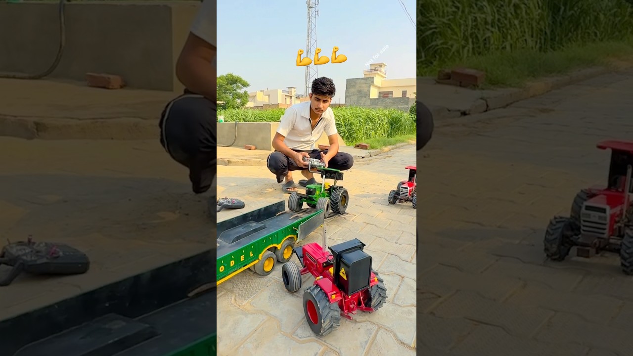 Loading RC Tractor on Long Trolley π