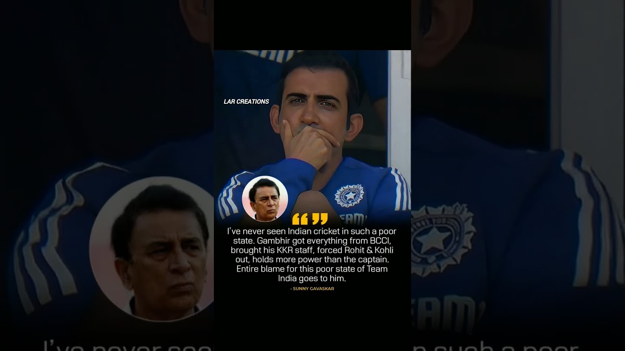 Gavaskar Criticizes Gambhir 🗣️