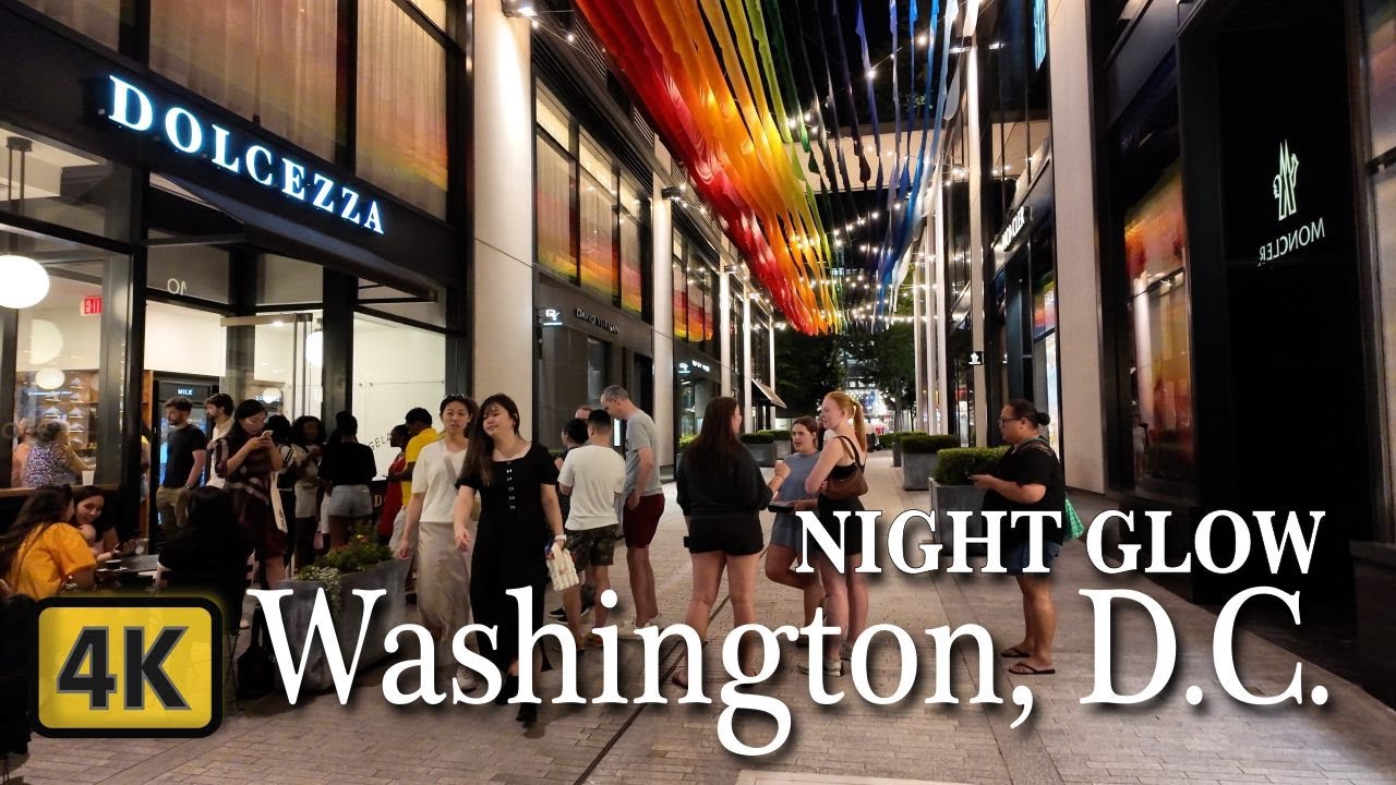 Night Walk in Washington DC: Palmer Alley & CityCenter✨