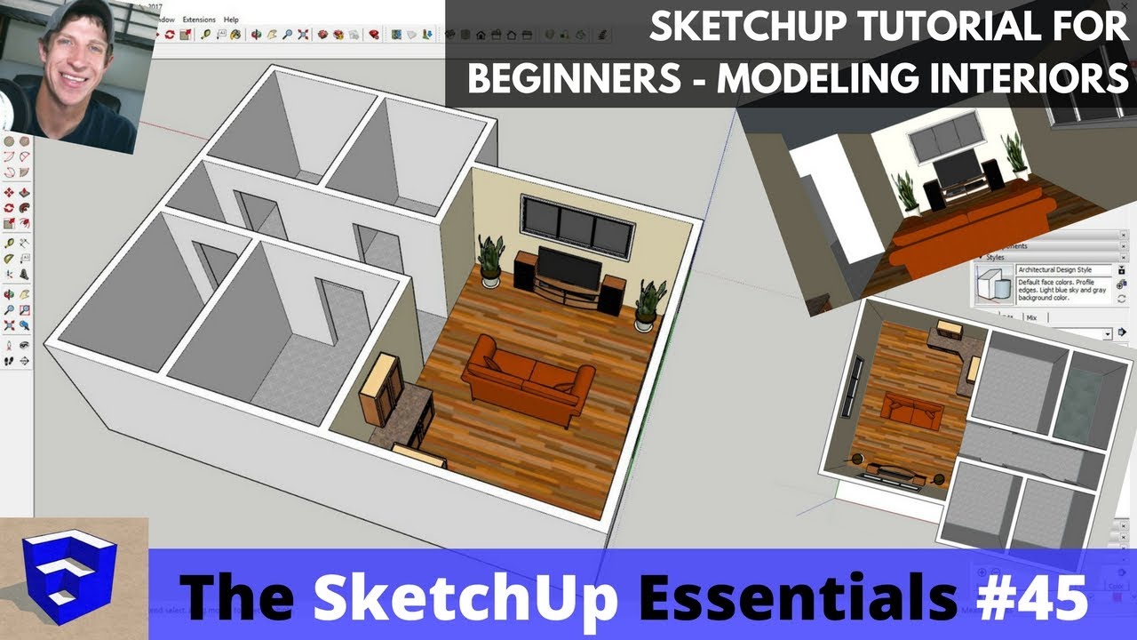 SketchUp for Beginners: Interior Modeling (Part 3) 🏠