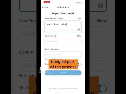 How to Recover MetaMask Hot Wallet with Seed Phrase #crypto#shorts#cryptocurrency #bitcoin
