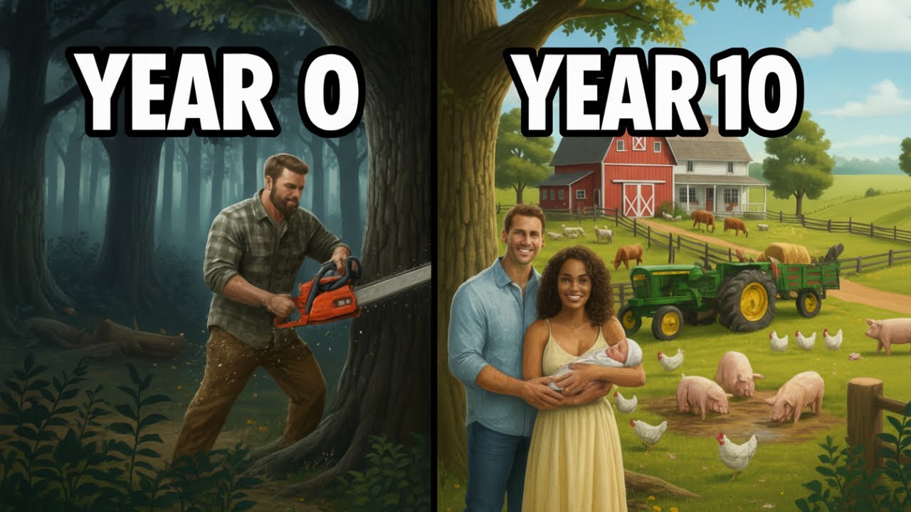10 Years Building a Farm with $0 & a Chainsaw 🌱