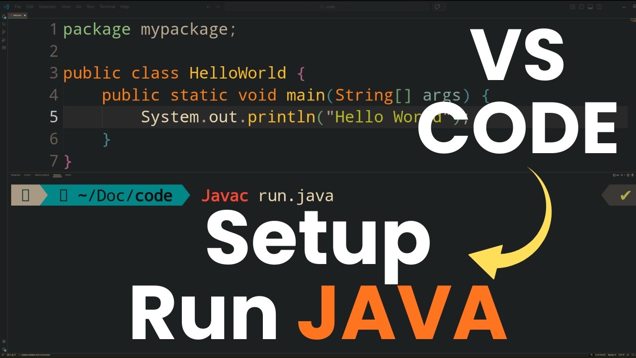 Install VS Code for Java & Run Your First Program π