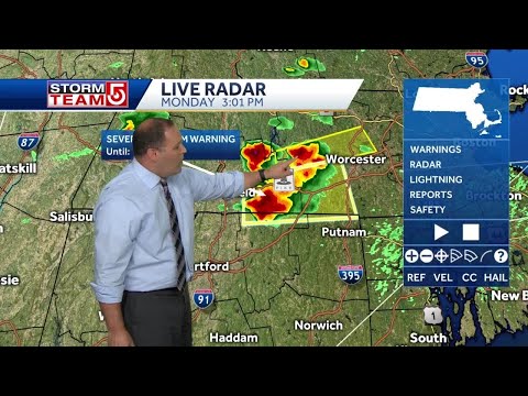 Severe thunderstorm warnings up for parts of Mass.