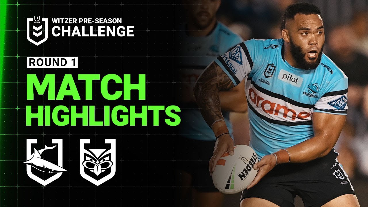 NRL 2025 Pre-Season Week 1: Sharks vs Warriors Highlights 🏉