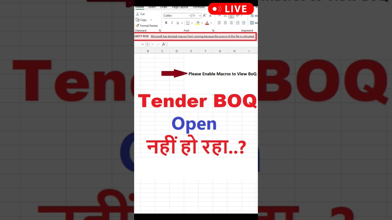 How to Enable Macros in Excel | β οΈ Fix Microsoft Has Blocked Macros from Running #tenderboq