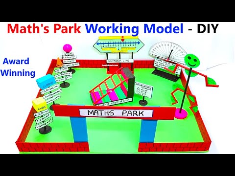 maths park working model - diy - maths project - howtofunda @craftpiller
