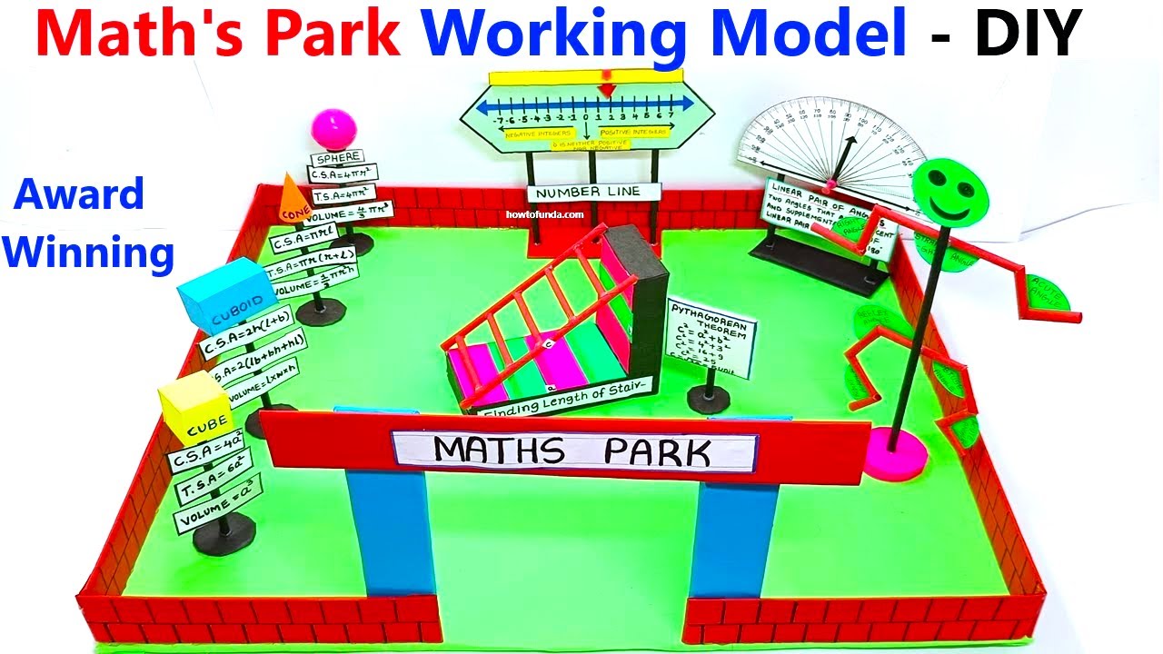 DIY Maths Park Working Model | Fun & Easy Math Project 🏞️