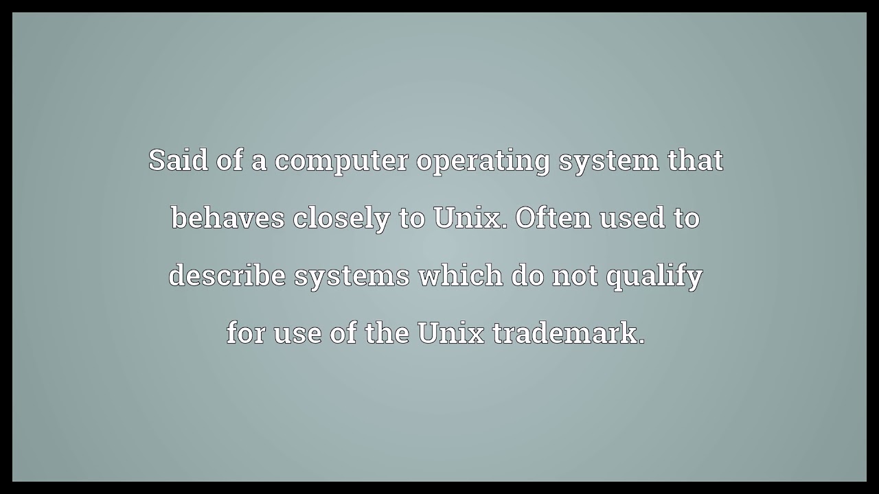 Unix-like Meaning Explained | Wordogram