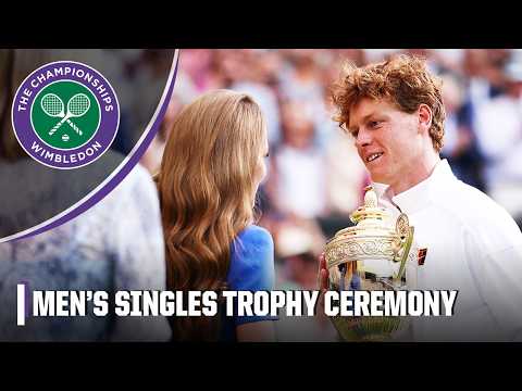 Kate Middleton presents Men's Singles trophies to Jannik Sinner & Carlos Alcaraz ๐ | 2025 Wimbledon
