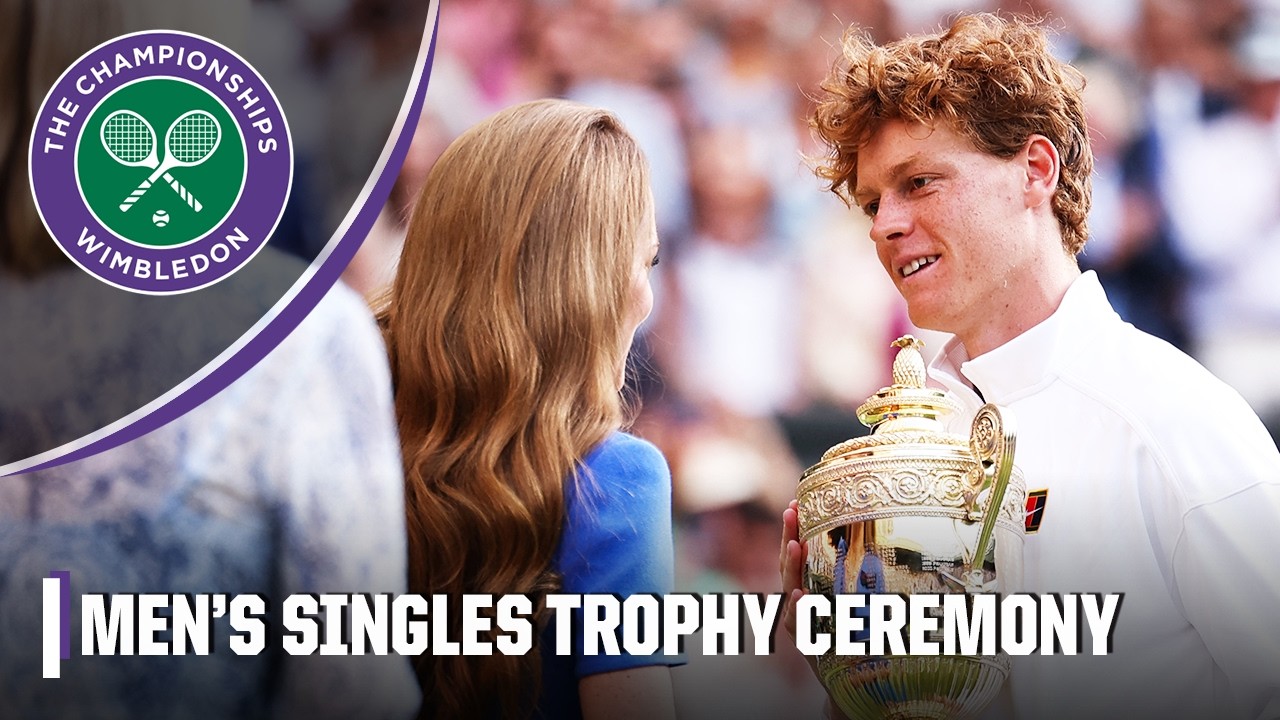 Kate Middleton presents Men's Singles trophies to Jannik Sinner & Carlos Alcaraz π | 2025 Wimbledon