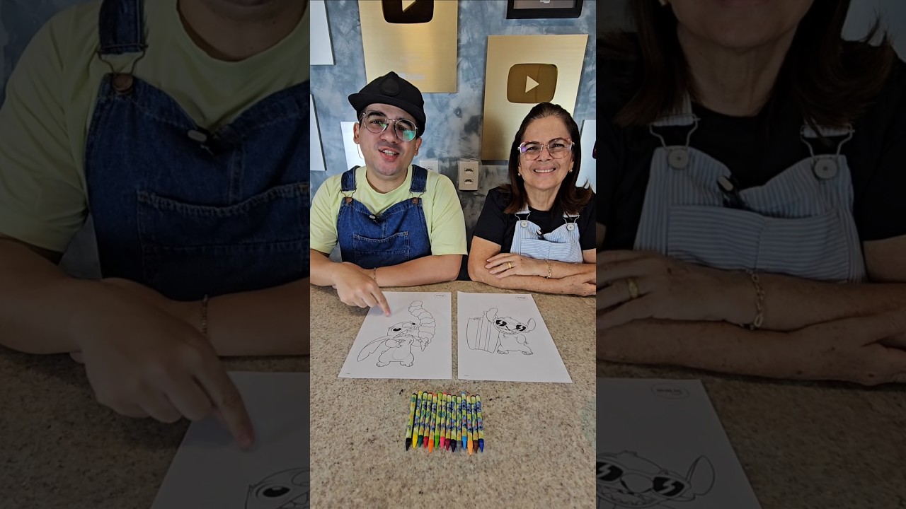 Colorindo o Stitch com 3 Cores! 🎨 #shorts