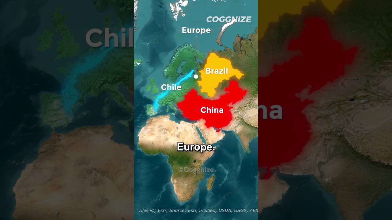 Countries That Are Way BIGGER Than You Think #shorts