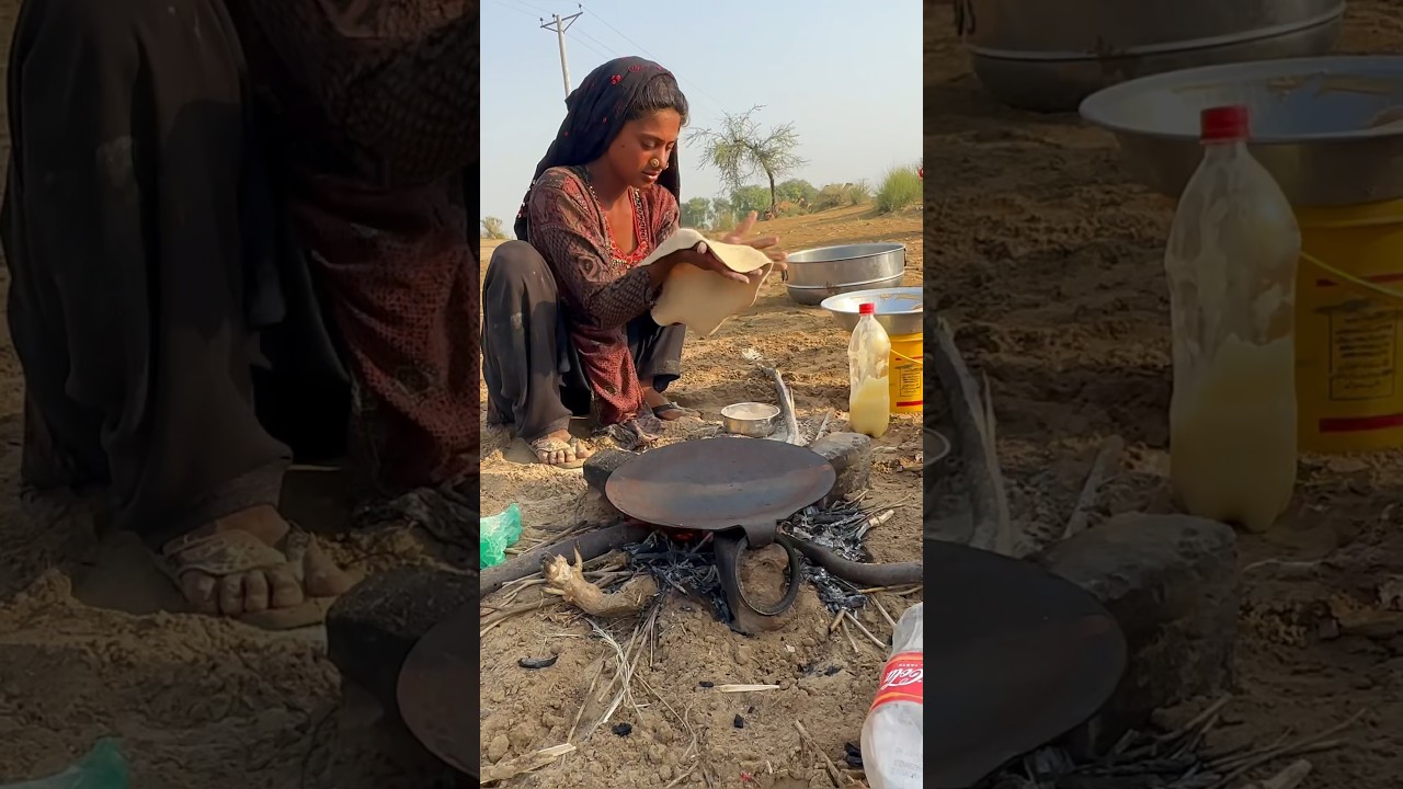 Desert Camel Girl in Village Life πͺ