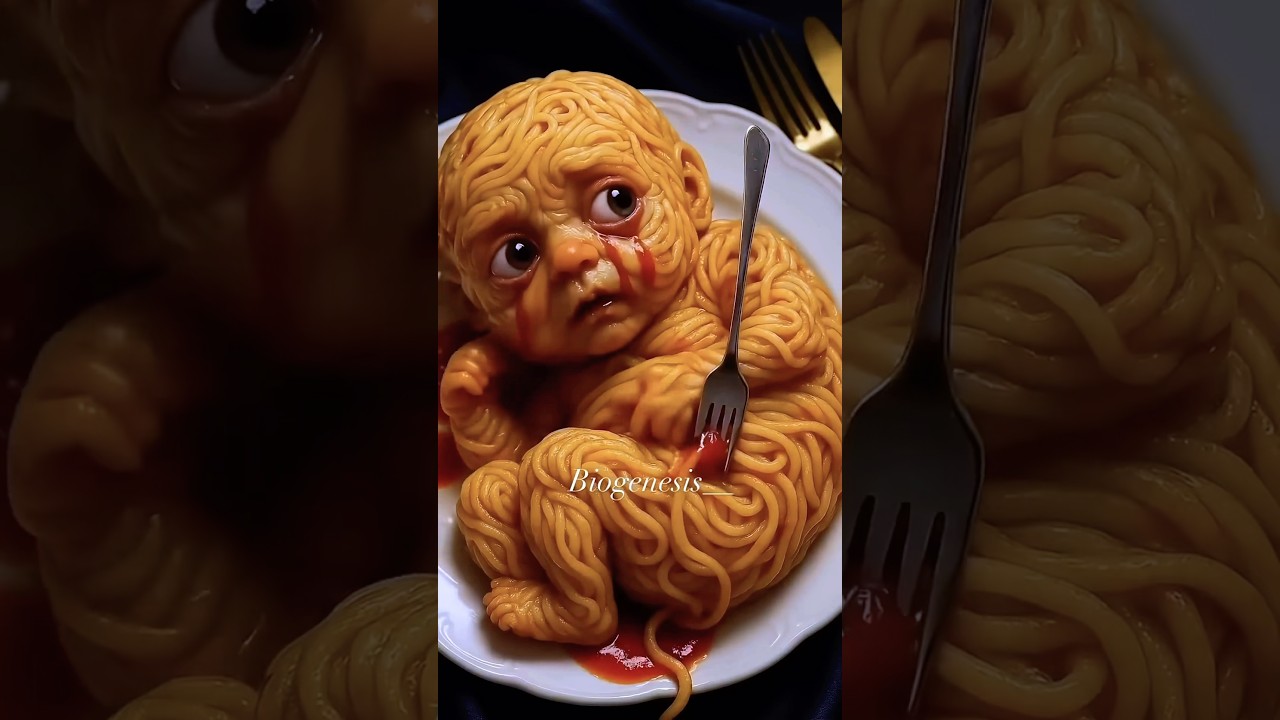 Baby's Noodle Surprise 😂🍜