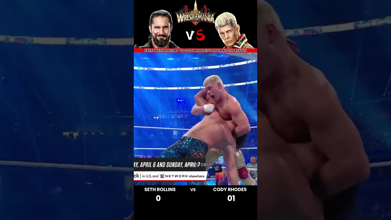 Every Seth Rollins vs Cody Rhodes 1 on 1 Match Result Edit 💥 #wwe