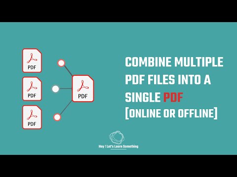 How to combine pdf files into one (online or offline) without adobe acrobat pro | 2022