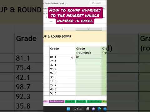 How to round numbers to the nearest whole number in Excel