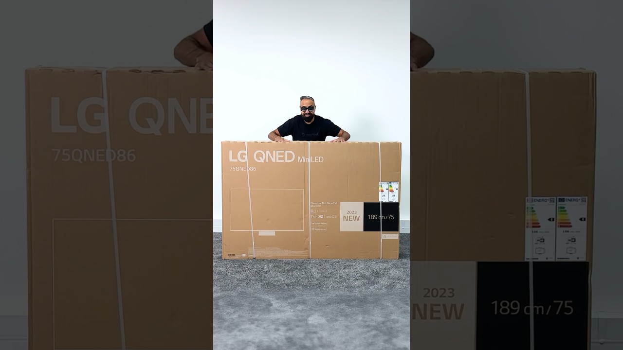 75-Inch LG QNED MiniLED 86 TV ASMR Unboxing (2023)