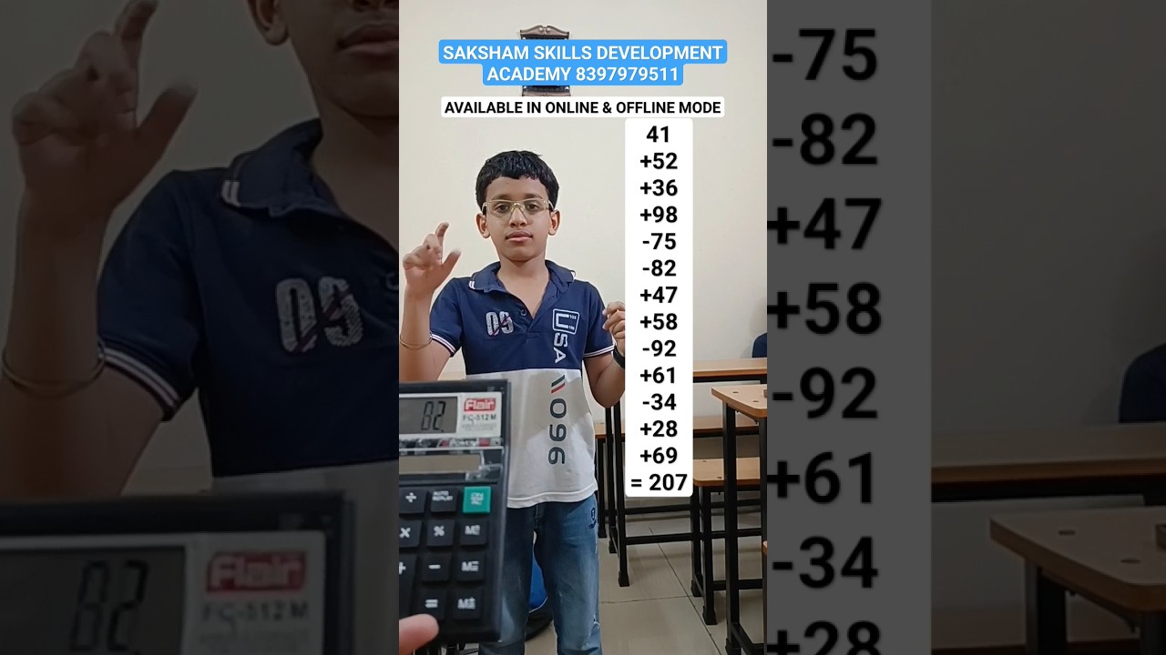 Watch Abacus Speed Calculation in Action! 🧮 | Saksham Academy