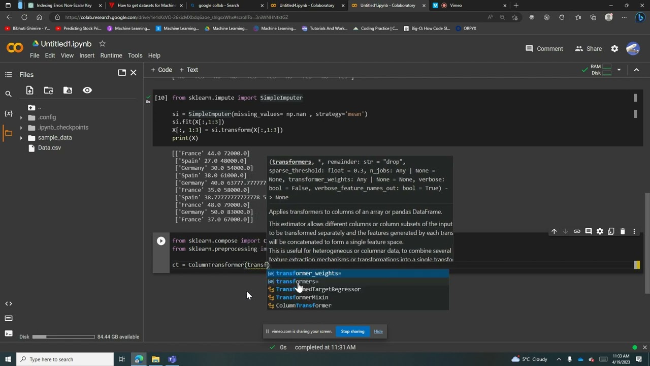 Master Data Preprocessing in Machine Learning with Python: SimpleImputer, OneHotEncoder & More 🚀