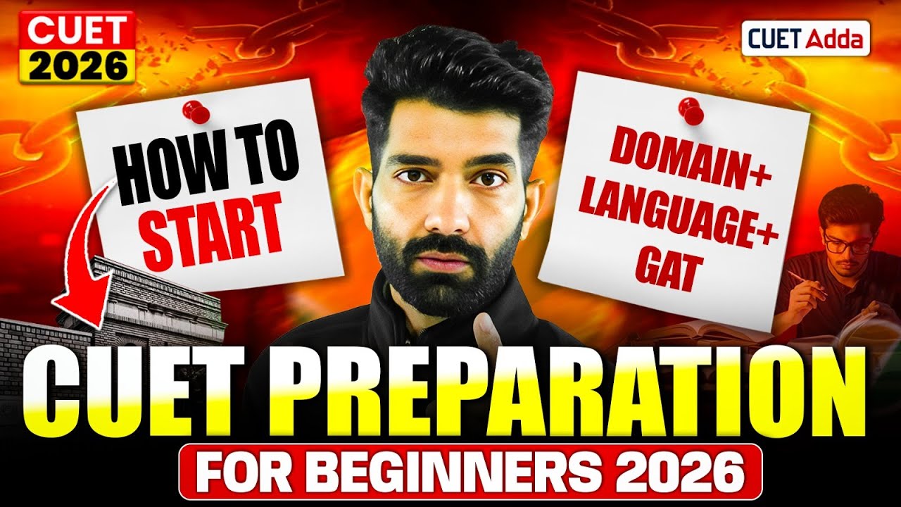 CUET 2026 Full Roadmap for Beginners ๐ | Language + GAT + Domain Plan | เคฌเคธ เคฏเฅ Follow เคเคฐ เคฒเฅเคจเคพ๐ฅ