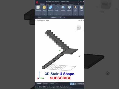 3d Stair view