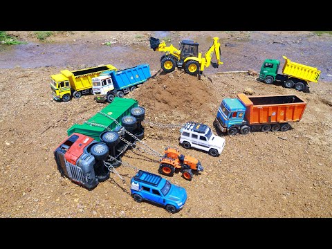 Fully Loading Sand Truck Accident Pulling Out Tractor Defender Car Jcb ? River Dam Contraction CSToy