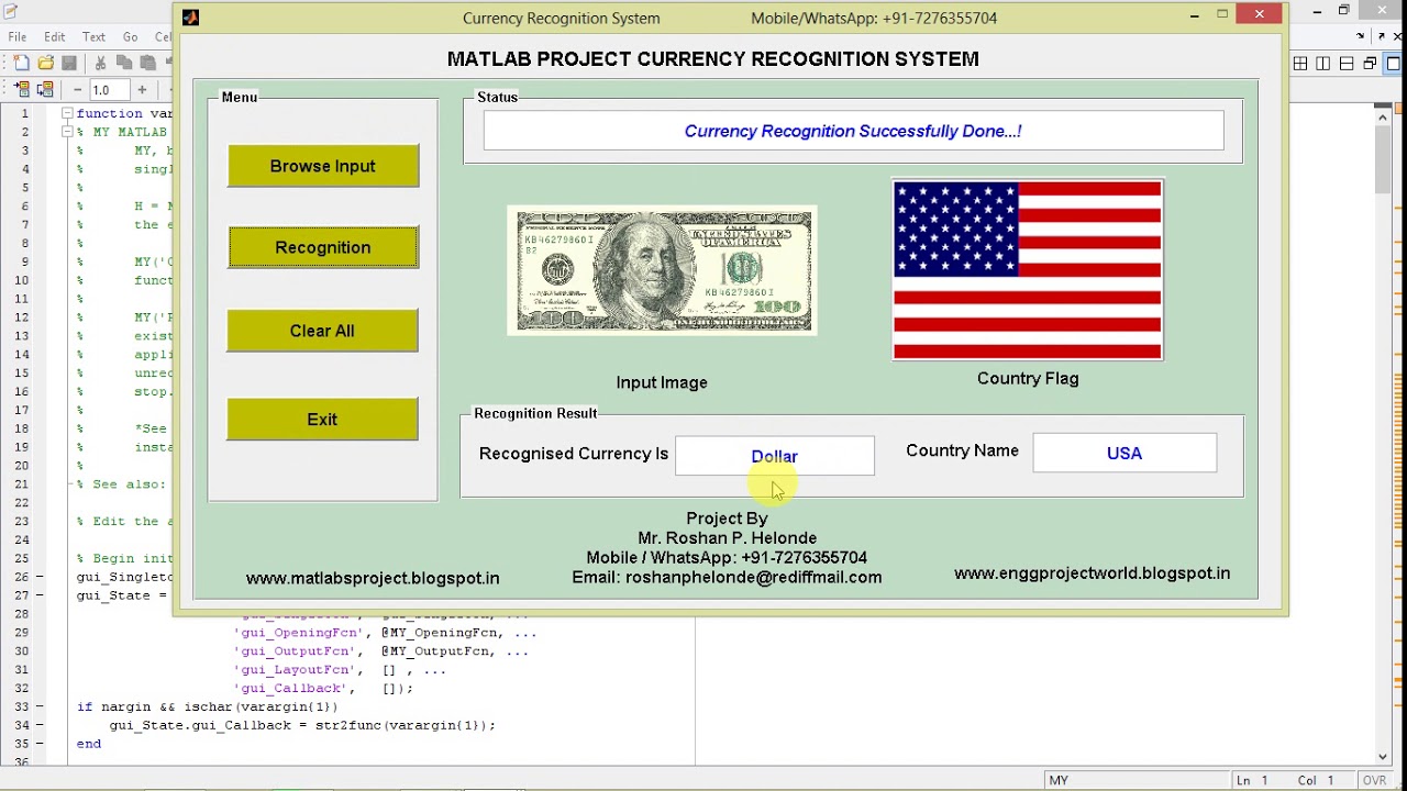 Currency Recognition Using Image Processing in MATLAB with Source Code